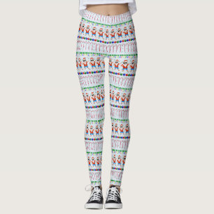 Ugly Christmas Dabbing Santa Leggings