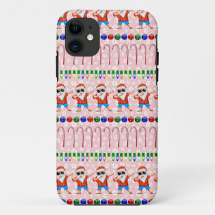 Ugly Christmas Dabbing Santa On Red Case-Mate iPhone Case