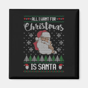 Ugly Christmas - Family Pajama Shirt With Santa  Magnet