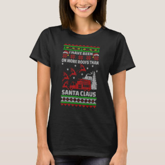 Ugly Christmas Firefighter Firefighting Xmas T-Shirt
