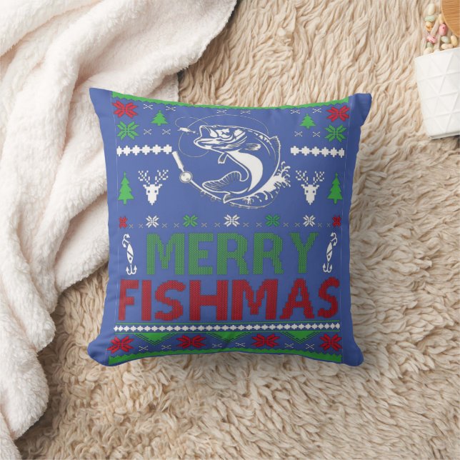 ugly christmas fishing cushion (Blanket)