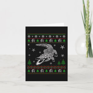 Ugly Christmas  for Alligator Lovers Fun Ugly  Card
