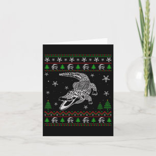 Ugly Christmas For Alligator Lovers Fun Ugly Card