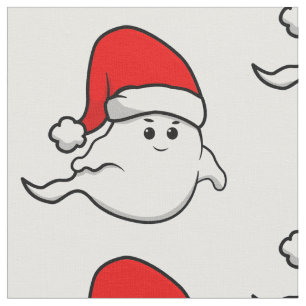 ugly christmas ghost santa claus spooky creepy fabric