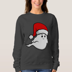 ugly christmas ghost santa claus spooky creepy sweatshirt