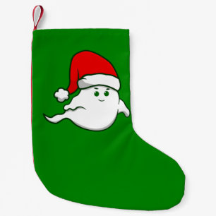 ugly christmas ghost spooky creepy green small christmas stocking