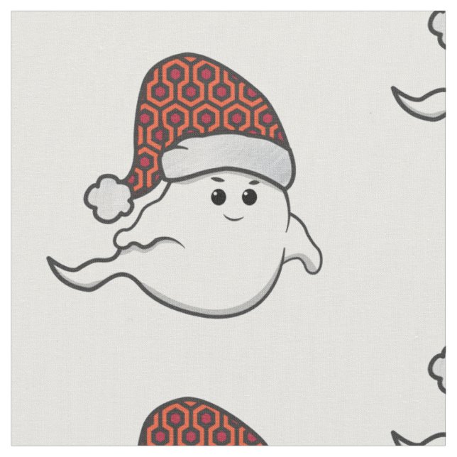ugly christmas ghost spooky hotel carpet fabric (Close Up)