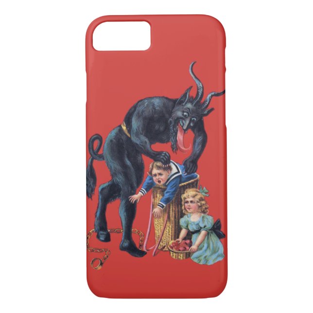 ugly christmas krampus antique red Case-Mate iPhone case (Back)