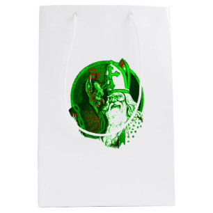 ugly christmas krampus st nicholas santa medium gift bag