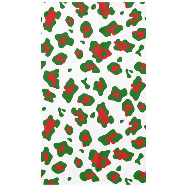 ugly christmas leopard animal print  tablecloth (Front)