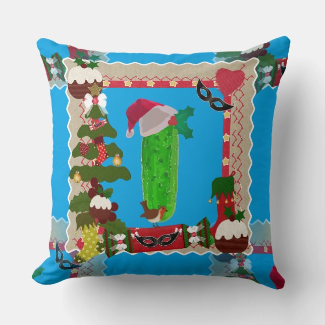 ugly christmas pickle cushion (Front)