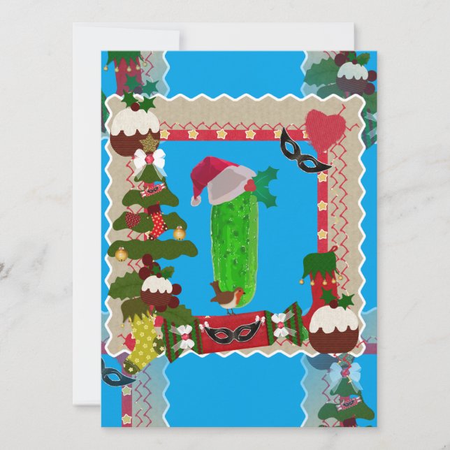 ugly christmas pickle holiday card (Front)