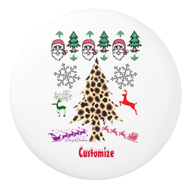 Ugly Christmas Random Mishmash Thunder_Cove Ceramic Knob (Front)