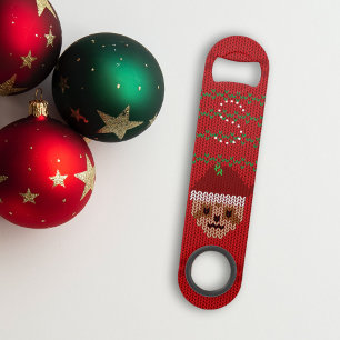 Ugly Christmas Red Santa Sloth Bottle Opener