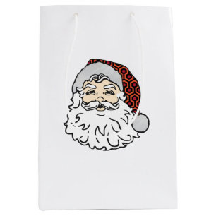 ugly christmas santa claus spooky hotel carpet medium gift bag