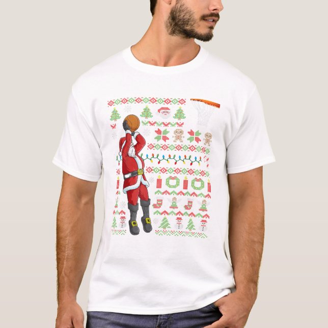 Ugly Christmas Santa Claus T-Shirt (Front)