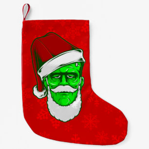 ugly christmas santa frankenstein monster snow small christmas stocking