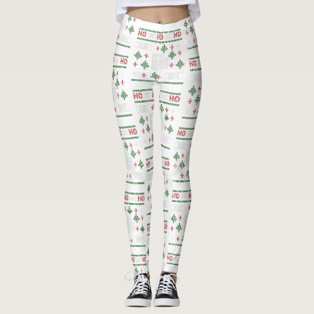 ugly christmas sweater 2020 leggings (Front)