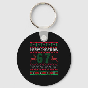 Ugly Christmas Sweater 67 Design Key Ring