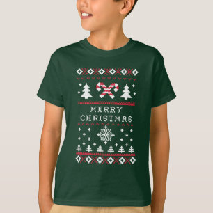 Ugly Christmas Sweater Candy Cane Merry Christmas