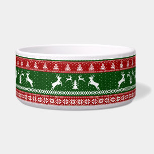 Ugly Christmas sweater Ceramic Pet Bowl