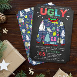 Ugly Christmas Sweater Chalkboard Holiday Party Invitation<br><div class="desc">Celebrate the holidays in style this Christmas with these trendy ugly sweater holiday party invitations. The design is easy to personalise with your own wording and your guests will be thrilled when they receive these fabulous invites.</div>