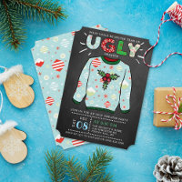 Ugly Christmas Sweater Chalkboard Holiday Party