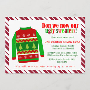 Ugly Christmas Sweater Christmas Party Invitation