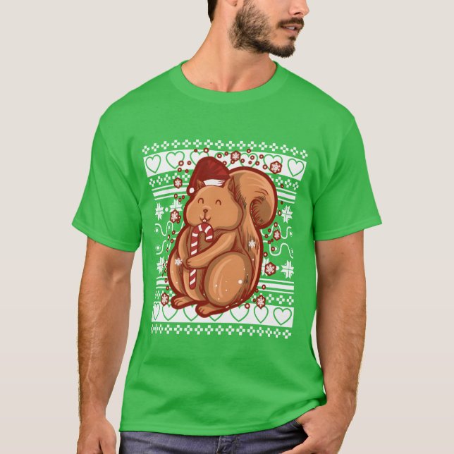 Ugly Christmas Sweater Christmas Squirrel family (Front)
