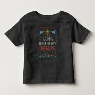 Ugly Christmas Sweater Colour Happy Birthday Jesus