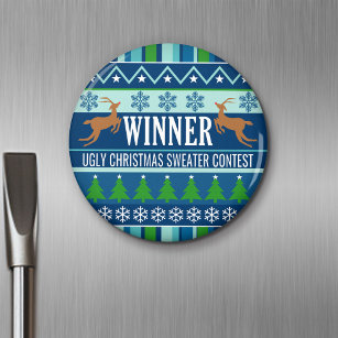 Ugly Christmas Sweater Contest Winner novelty Magnet