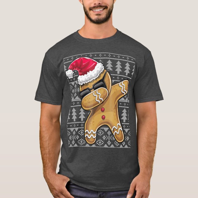 Ugly Christmas Sweater Dabbing Gingerbread Man (Front)