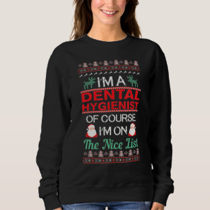 Ugly Christmas Sweater Dental Hygienist Funny Chri