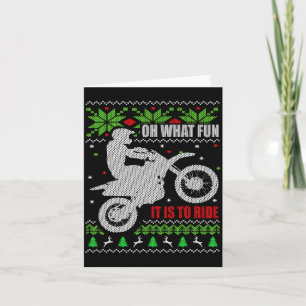 Ugly Christmas Sweater Dirt Bike Motorcycle Motocr Card