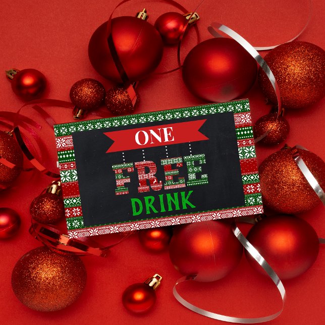 Ugly Christmas Sweater Free Drink Party Ticket (Creator Uploaded)