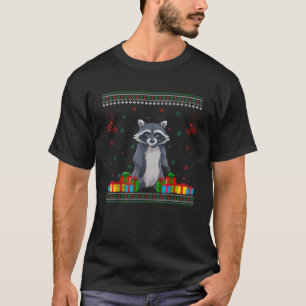 Ugly Christmas Sweater Funny Raccoon Lovers Xmas H