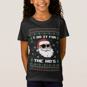 Ugly Christmas Sweater Funny Santa Claus I Do It F