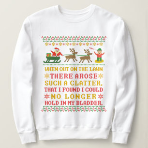Ugly Christmas Sweater Funny Twas the Night Humour