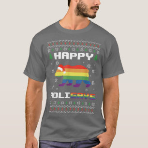 Ugly Christmas Sweater Gay Pride LGBTQ Bear Happy