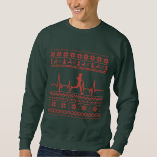 Ugly Christmas sweater heartbeat running run
