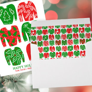 Ugly Christmas Sweater Holiday Card Envelope