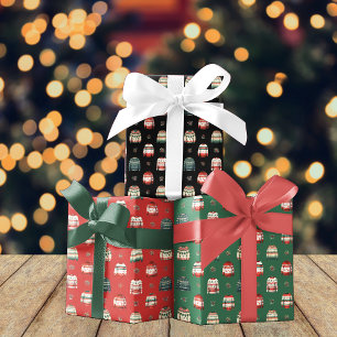 Ugly Christmas Sweater   Holly and Berries Pattern Wrapping Paper Sheet