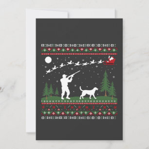 Ugly Christmas Sweater Hunting Season Santa Save The Date