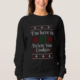 Ugly Christmas Sweater I`m Here To Delete Your Coo