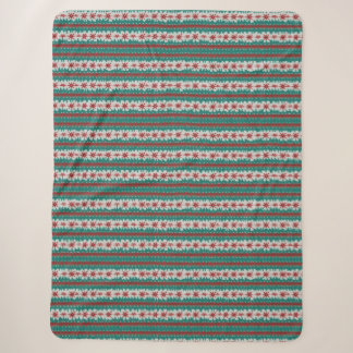 Ugly Christmas Sweater Knit Traditional Pattern 12 Sherpa Blanket