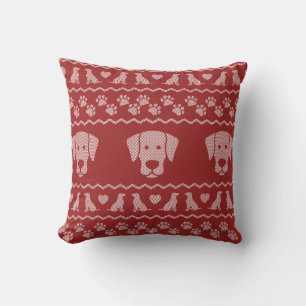 Ugly Christmas Sweater Labrador Retriever Edition Cushion