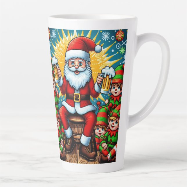 Ugly Christmas Sweater Latte Mug (Right)