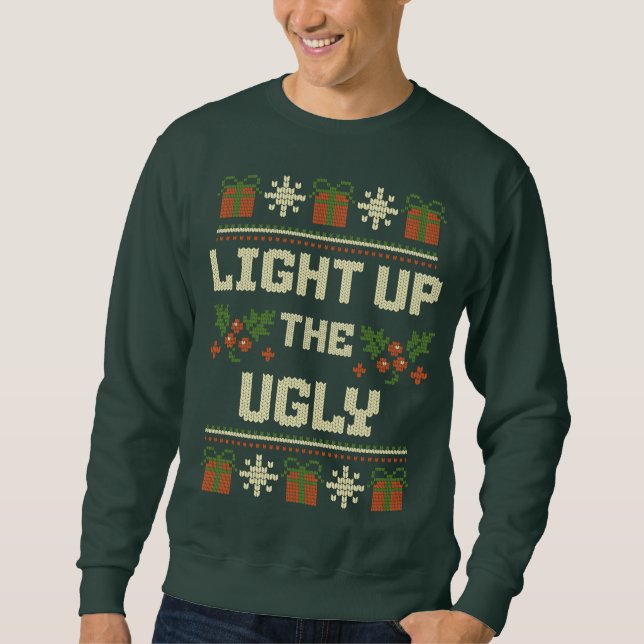 UGLY CHRISTMAS SWEATER LIGHT UP THE UGLY (Front)