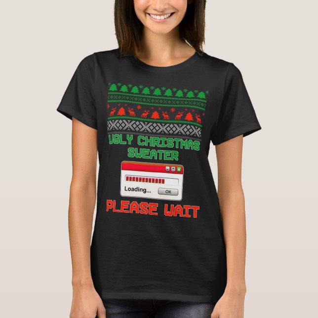 Ugly Christmas Sweater Loading Funny X-mask Design (Front)