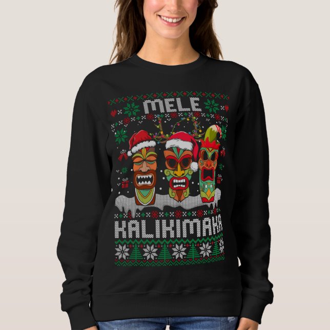 Ugly Christmas Sweater Mele Kalikimaka Hawaiian Xm (Front)